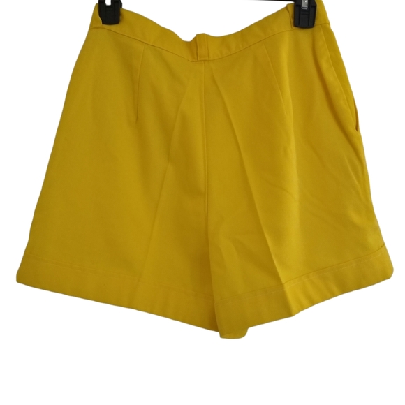 Vtg 80s Vibrant Yellow Shorts - Picture 6 of 8